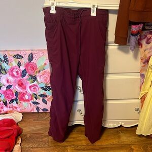 Maroon scrub pants!